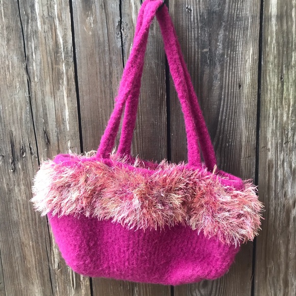Pink Fringe Shoulder Bag - Picture 2 of 6
